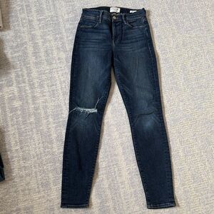 Frame Denim Women's Deep Indigo Skinny Jeans